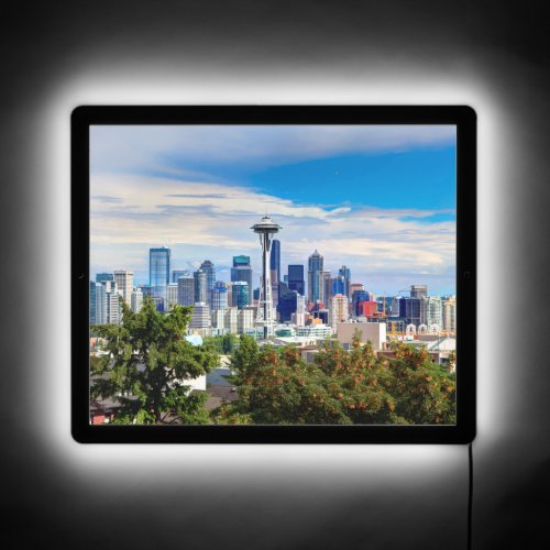 Seattle Washington Beautiful Downtown View LED Sign