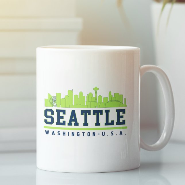 Seattle Washington Beautiful Skyline City Coffee Mug (Creator Uploaded)