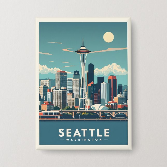 Seattle Washington Button (Front)