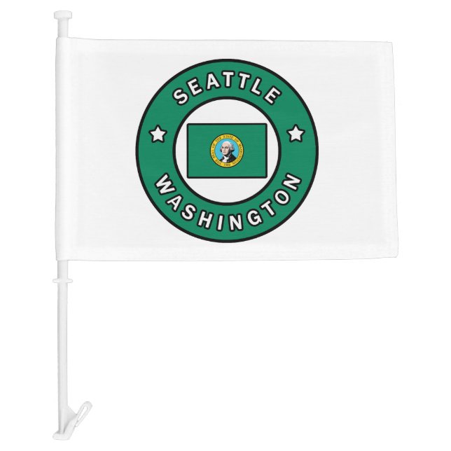 Seattle Washington Car Flag (Front)