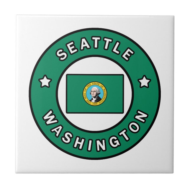 Seattle Washington Ceramic Tile (Front)