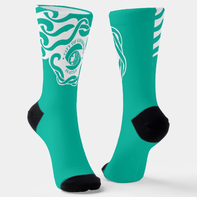 Seattle (Washington) city flag Socks (Angled)