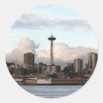 Seattle Washington Classic Round Sticker by DonnaGrayson_Photos at Zazzle