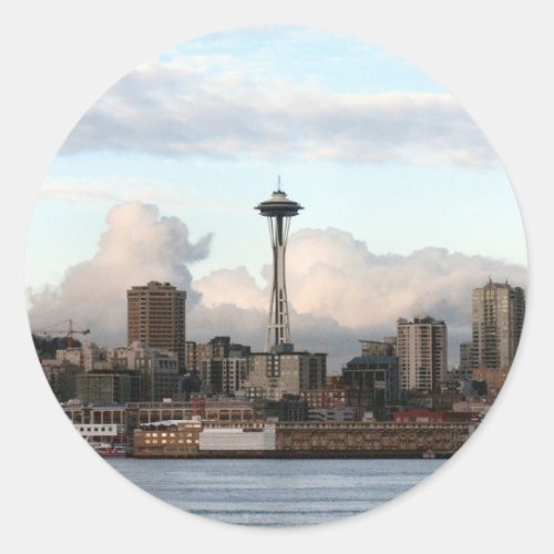 Seattle Washington Classic Round Sticker