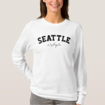 Seattle Washington College Varsity Letters T-shirt at Zazzle