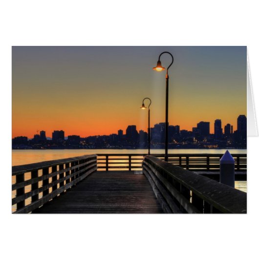 Seattle Washington Downtown Skyline Cards (Front Horizontal)