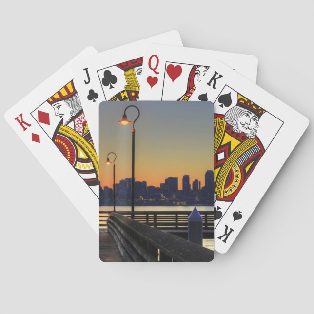Seattle Washington Downtown Skyline Poker Cards (Back)