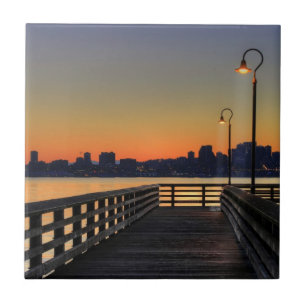 Seattle Washington Downtown Skyline Tile