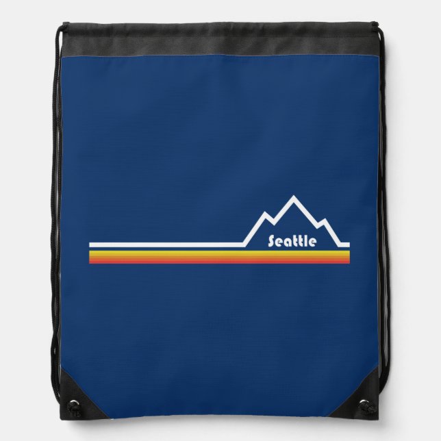 Seattle, Washington Drawstring Bag (Front)