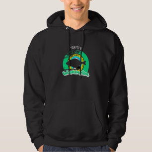 Seattle Washington Flag Pride Halibut Fish Fisherm Hoodie