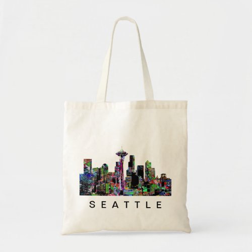 Seattle Washington in graffiti Tote Bag