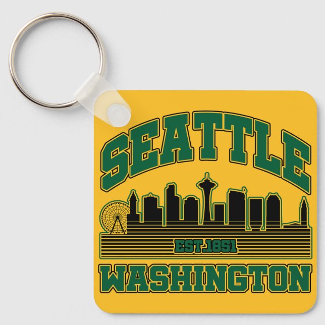 Seattle,Washington Keychain (Front)