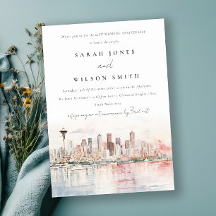 Seattle Washington  Landscape Wedding Anniversary Invitation