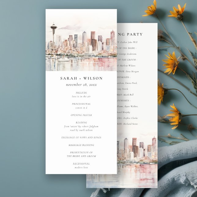 Seattle Washington Landscape Wedding Program (Creator Uploaded)