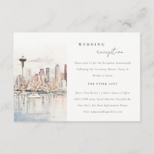 Seattle Washington Landscape Wedding Reception Enclosure Card