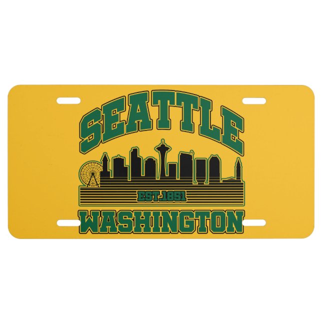 Seattle,Washington License Plate (Front)