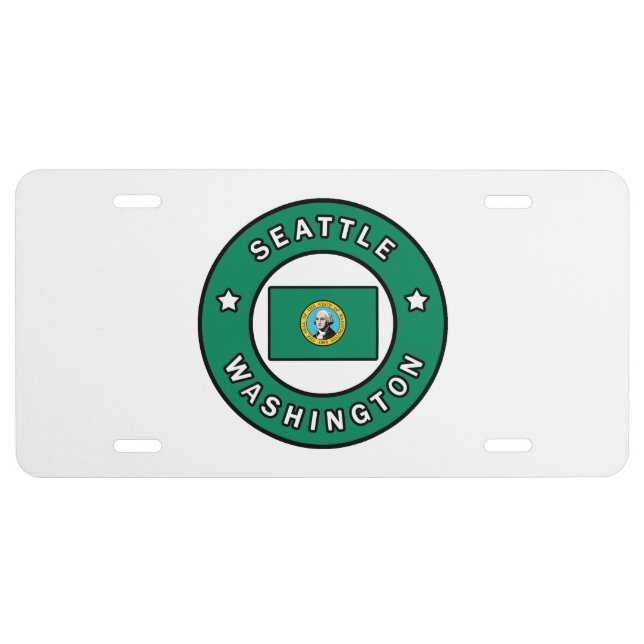 Seattle Washington License Plate (Front)
