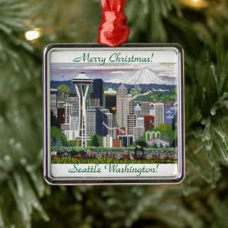 Seattle Washington Metal Ornament