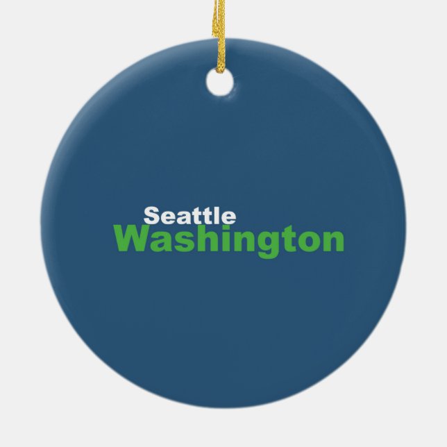 Seattle,Washington Ornament (Back)