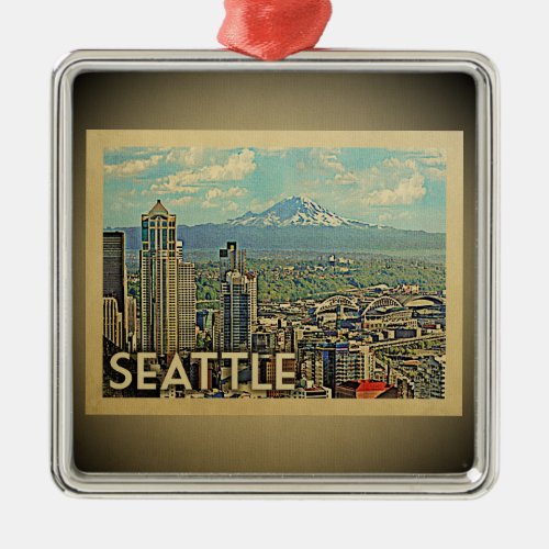 Seattle Washington Ornament Vintage Travel