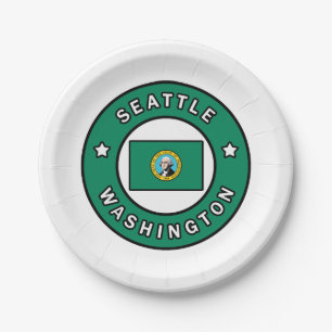 Seattle Washington Paper Plates