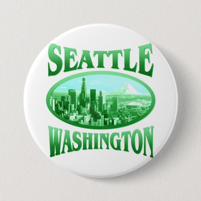 Seattle Washington Pinback Button (Front)