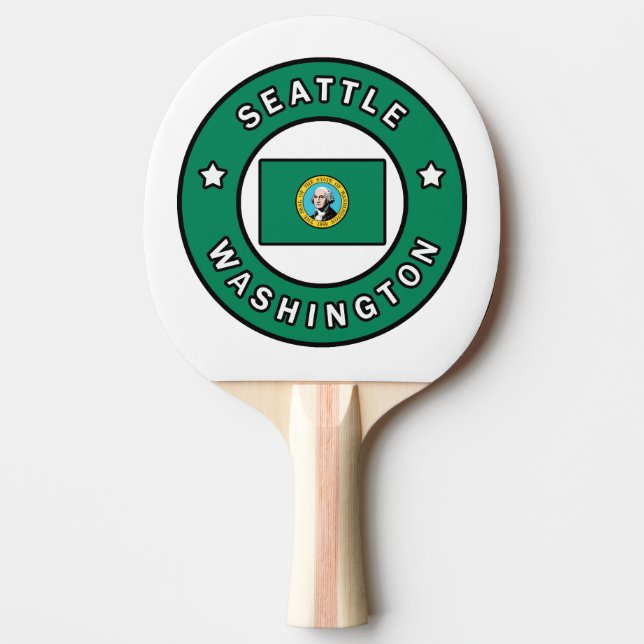 Seattle Washington Ping Pong Paddle (Front)