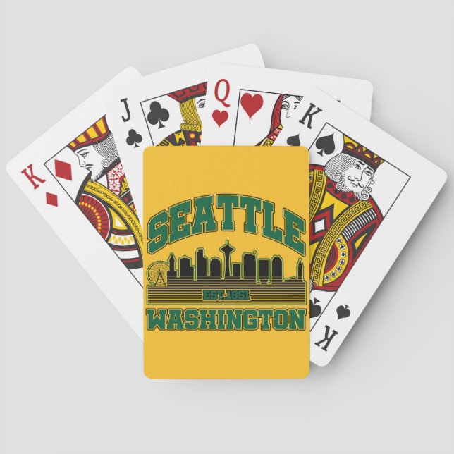 Seattle,Washington Poker Cards (Back)