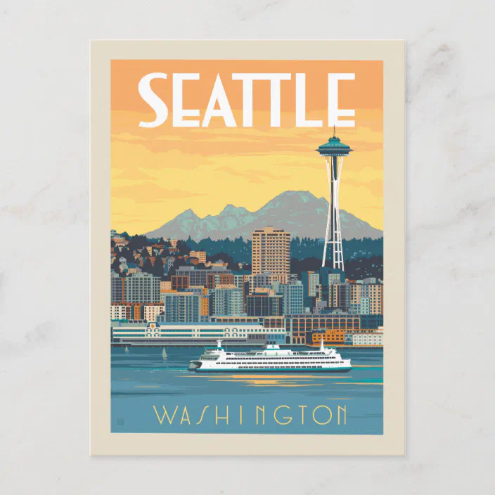 C597 Postcard folder U of Washington Seattle 3x4 16 great pictures inside unused 