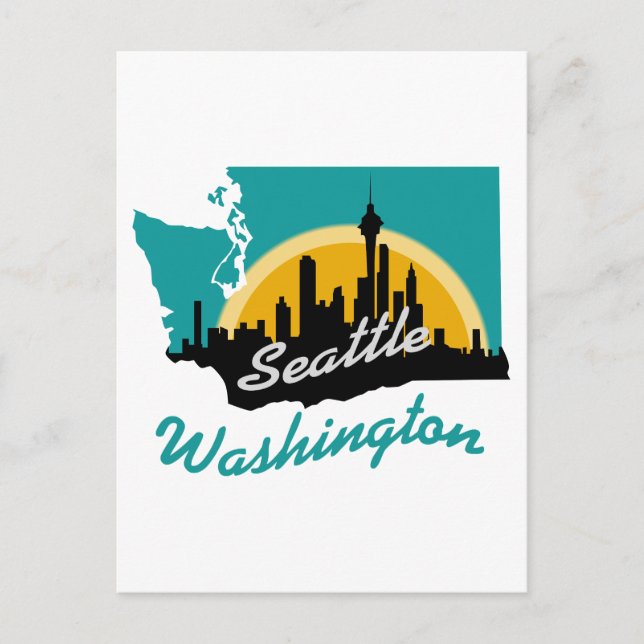 Seattle Washington Postcard (Front)