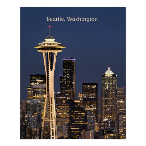 Seattle Washington scenic view Poster