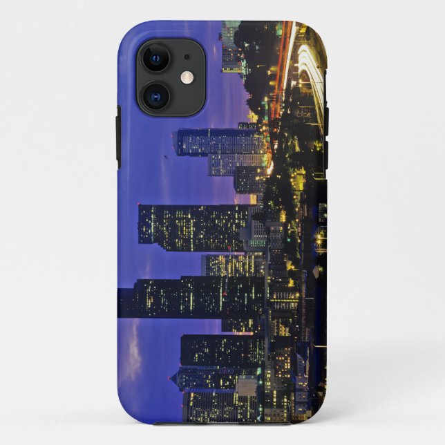Seattle, Washington skyline at night Case-Mate iPhone Case (Back)