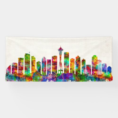 Seattle Washington Skyline Banner