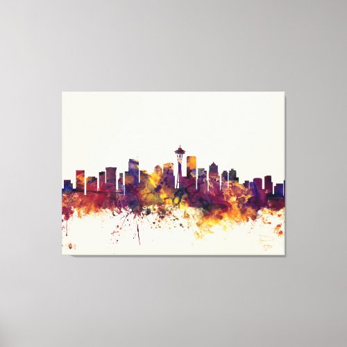 Seattle Washington Skyline Canvas Print