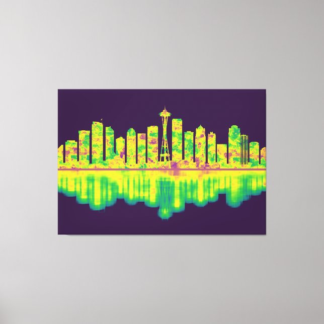 Seattle Washington Skyline Canvas Print (Front)