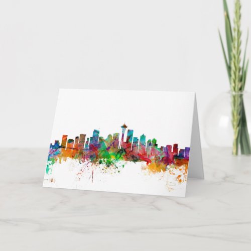 Seattle Washington Skyline Card