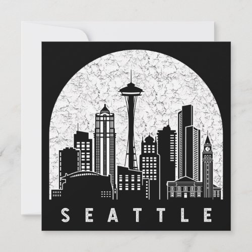 Seattle Washington Skyline Card