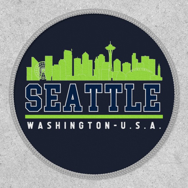 Seattle Washington Skyline City Patch (Front)