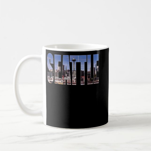 Seattle Washington Skyline Gift Keepsake Souvenir  Coffee Mug (Left)