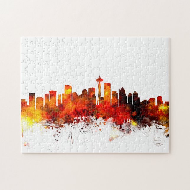 Seattle Washington Skyline Jigsaw Puzzle (Horizontal)