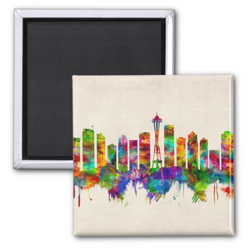 Seattle Washington Skyline Magnet