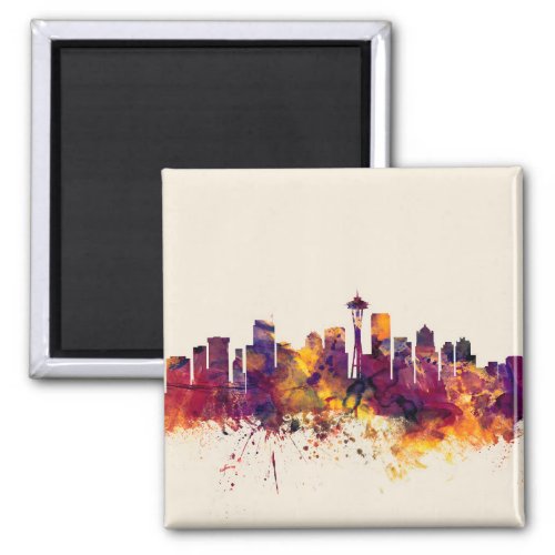 Seattle Washington Skyline Magnet