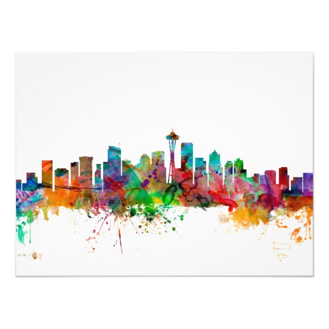 Seattle Washington Skyline Photo Print (Front)