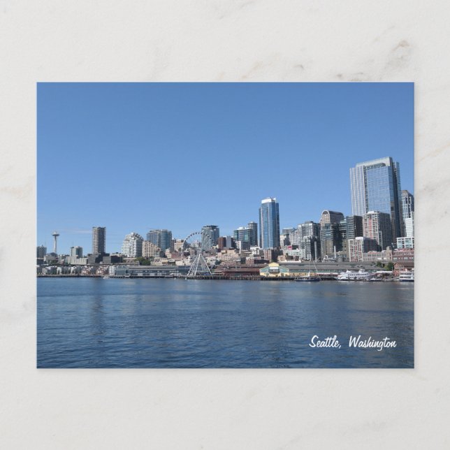 Seattle Washington Skyline Postcard (Front)