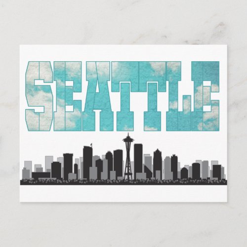 Seattle Washington Skyline Postcard