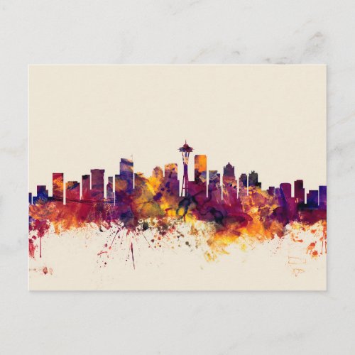Seattle Washington Skyline Postcard