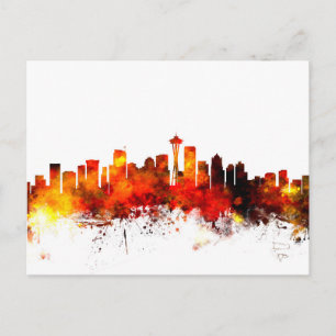 Seattle Washington Skyline Postcard