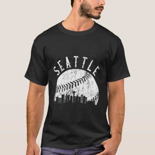 Seattle Washington Skyline T_Shirt