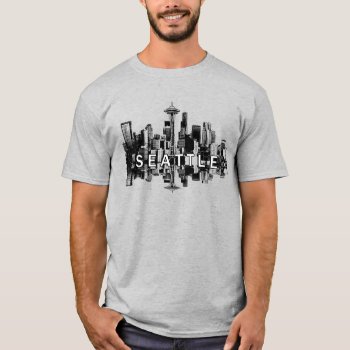 Seattle  Washington  Skyline T-shirt by stickywicket at Zazzle
