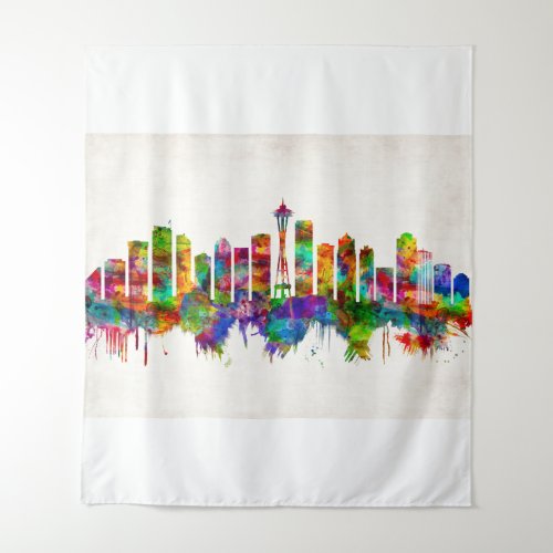 Seattle Washington Skyline Tapestry